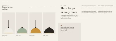 Pages 52–53 of Product catalogue for a furniture maker – 96 pages