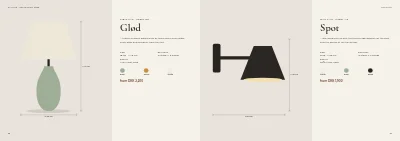 Pages 56–57 of Product catalogue for a furniture maker – 96 pages