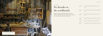 Pages 4–5 of Product catalogue for a furniture maker – 96 pages
