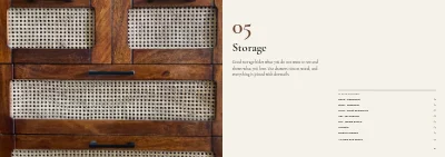 Pages 60–61 of Product catalogue for a furniture maker – 96 pages
