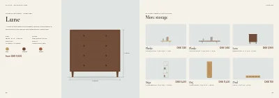 Pages 66–67 of Product catalogue for a furniture maker – 96 pages