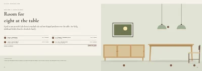 Pages 74–75 of Product catalogue for a furniture maker – 96 pages