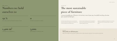 Pages 82–83 of Product catalogue for a furniture maker – 96 pages