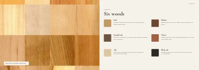 Pages 8–9 of Product catalogue for a furniture maker – 96 pages