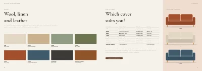 Pages 10–11 of Product catalogue for a furniture maker – 96 pages