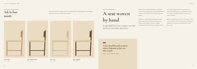 Pages 16–17 of Product catalogue for a furniture maker – 96 pages
