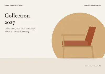 Product catalogue for a furniture maker – 96 pages
