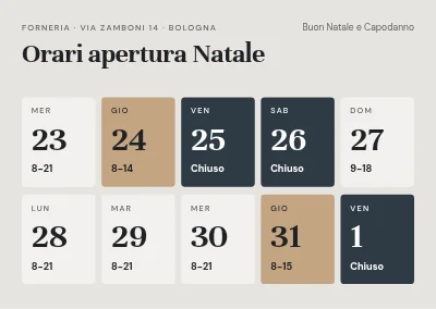 Orari di Natale — calendario