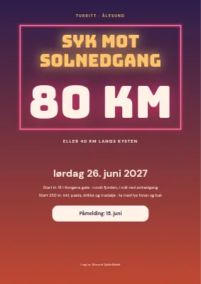 Solnedgangstur på sykkel