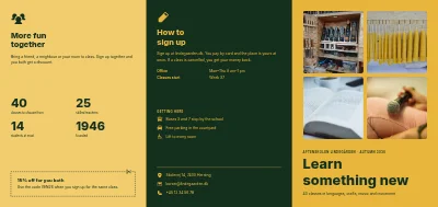 Evening school course catalogue
