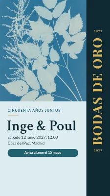 Bodas de oro — invitación para stories