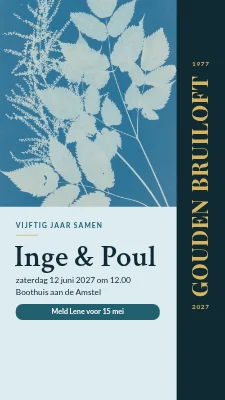 Gouden bruiloftsjubileum — verhaaluitnodiging