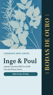 Bodas de ouro — convite para stories