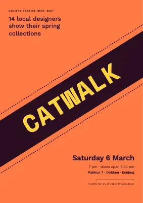 Fashion show in Esbjerg — diagonal catwalk