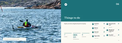 Pages 38–39 of Tourist guide to a Danish island – 64 pages