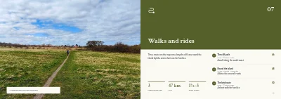 Pages 44–45 of Tourist guide to a Danish island – 64 pages
