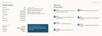 Pages 58–59 of Tourist guide to a Danish island – 64 pages