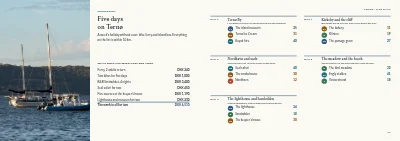 Pages 62–63 of Tourist guide to a Danish island – 64 pages