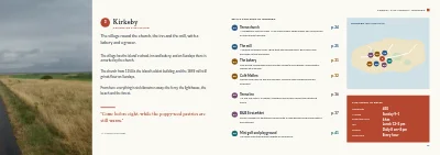 Pages 14–15 of Tourist guide to a Danish island – 64 pages