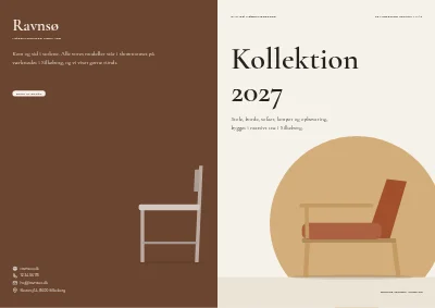 Omslag af Produktkatalog for møbelproducent – 96 sider
