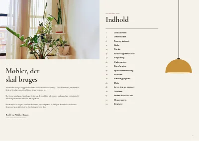 Side 2–3 af Produktkatalog for møbelproducent – 96 sider