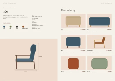 Side 42–43 af Produktkatalog for møbelproducent – 96 sider