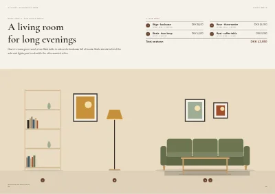 Pages 72–73 of Product catalogue for a furniture maker – 96 pages