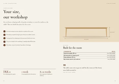 Pages 78–79 of Product catalogue for a furniture maker – 96 pages