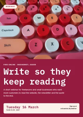 Free webinar on writing better texts