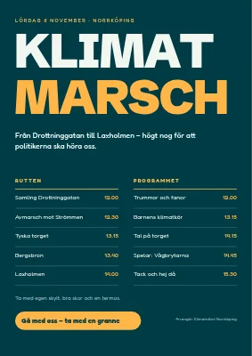 Klimatmarsch — rutt och program