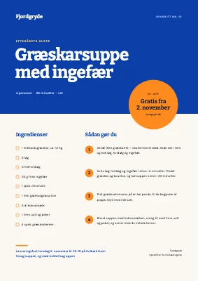 Opskriftsark — lancering af madapp