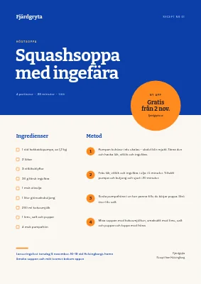 Receptblad — lansering av matapp
