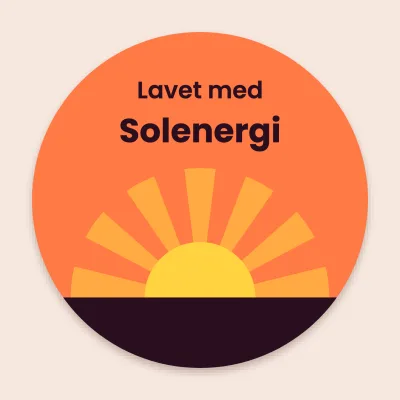 Lavet med solenergi