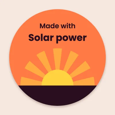 Made with solar power