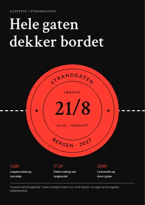 Gatefest — et rødt segl på midtlinjen