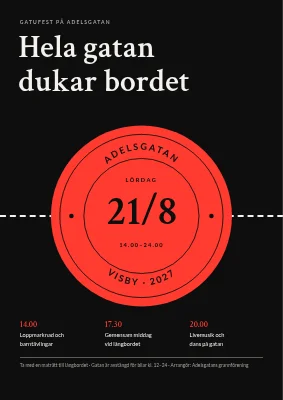 Gatufest — ett rött sigill på mittlinjen