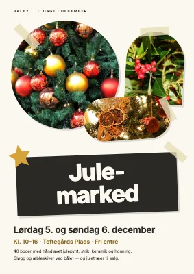 Julemarked — collage af udklip