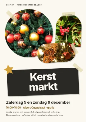 Kerstmarkt — uitgeknipte collage