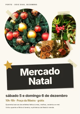 Mercado de Natal — colagem recortada