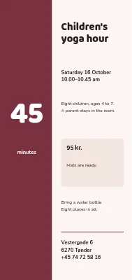 45 minutes of children’s yoga in Tønder
