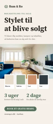 Roll-up til boligstyling — stylet til at sælge
