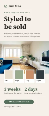Home staging roll-up — styled to sell
