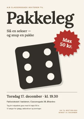 Pakkeleg — slå en sekser