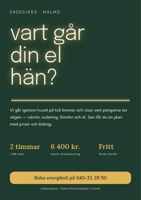 Energirådgivning — kostnadsfri energikoll av hemmet