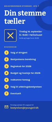 Roll-up til boligforening — generalforsamling