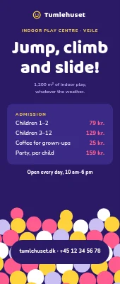 Play centre roll-up — jump, climb and slide