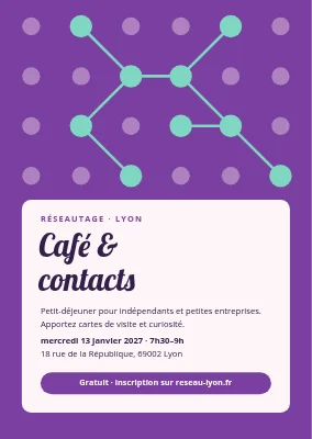 Événement networking — des points qui se relient