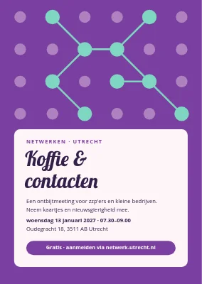 Netwerkevent — stippen die verbinden