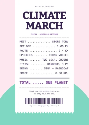Climate march — receipt poster