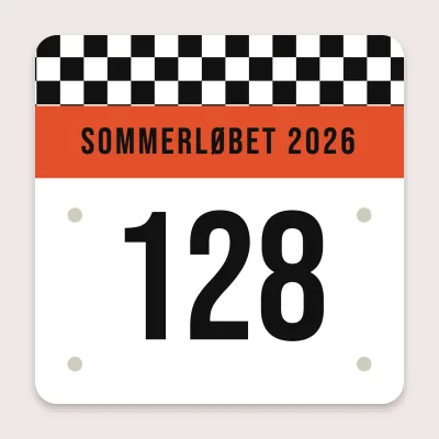 Startnummer til løbet